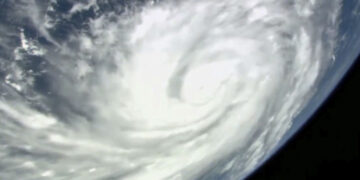 El huracán Ian, visto desde la Estación Espacial Internacional. Foto: NASA (vía AP)
