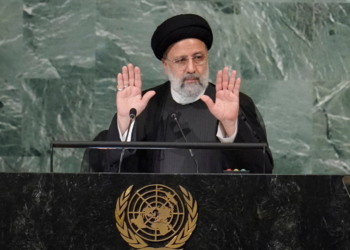 El presidente iraní Seyyed Ebrahim Raisi en su discurso ante la Asamblea General de las Naciones Unidas el 21 de septiembre del 2022. Foto: AP/Mary Altaffer