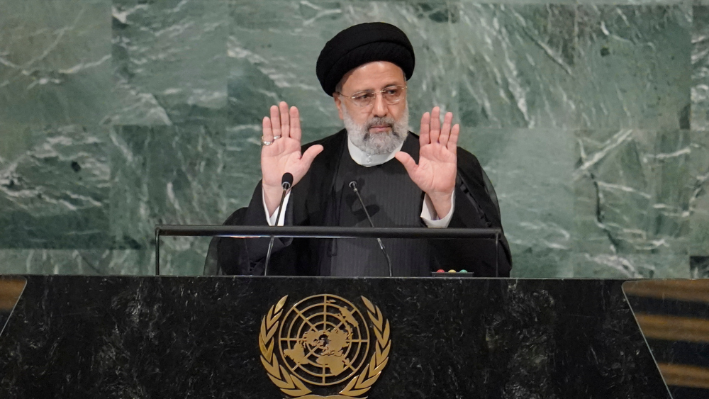 El presidente iraní Seyyed Ebrahim Raisi en su discurso ante la Asamblea General de las Naciones Unidas el 21 de septiembre del 2022. Foto: AP/Mary Altaffer
