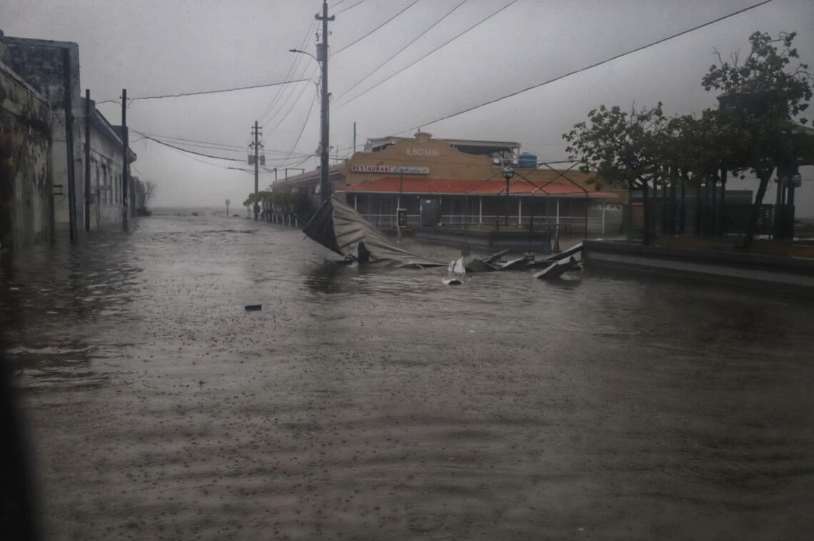 Inundación en la Playa de Ponce el 18 de septiembre de 2022. Foto: Municipio de Ponce