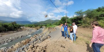 Tramo colapsado en la PR-1 en Sabana Llana, Salinas. Foto: Municipio de Salinas