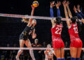 Puerto Rico versus Bélgica en el Campeonato Mundial de Voleibol Femenino. Foto suministrada / FPV