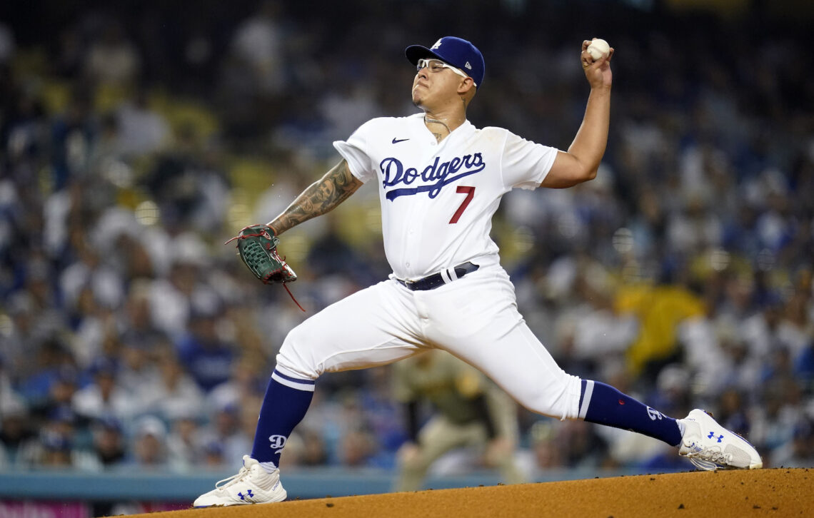 El pitcher abridor de los Dodgers de Los Ángeles Julio Urías. Foto: Ashley Landis | AP