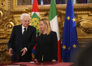 El presidente de Italia, Sergio Mattarella, y la primera ministra, Giorgia Meloni. Foto: Alessandra Tarantino / AP