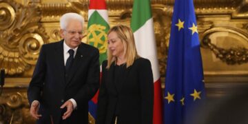 El presidente de Italia, Sergio Mattarella, y la primera ministra, Giorgia Meloni. Foto: Alessandra Tarantino / AP