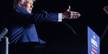 El expresidente Donald Trump en un evento en Wilmington, Carolina del Norte, el 23 de septiembre del 2022. Foto: AP/Chris Seward