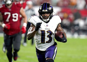 El wide receiver Devin Duvernay, de los Ravens de Baltimore. Foto: Chris O'Meara | AP