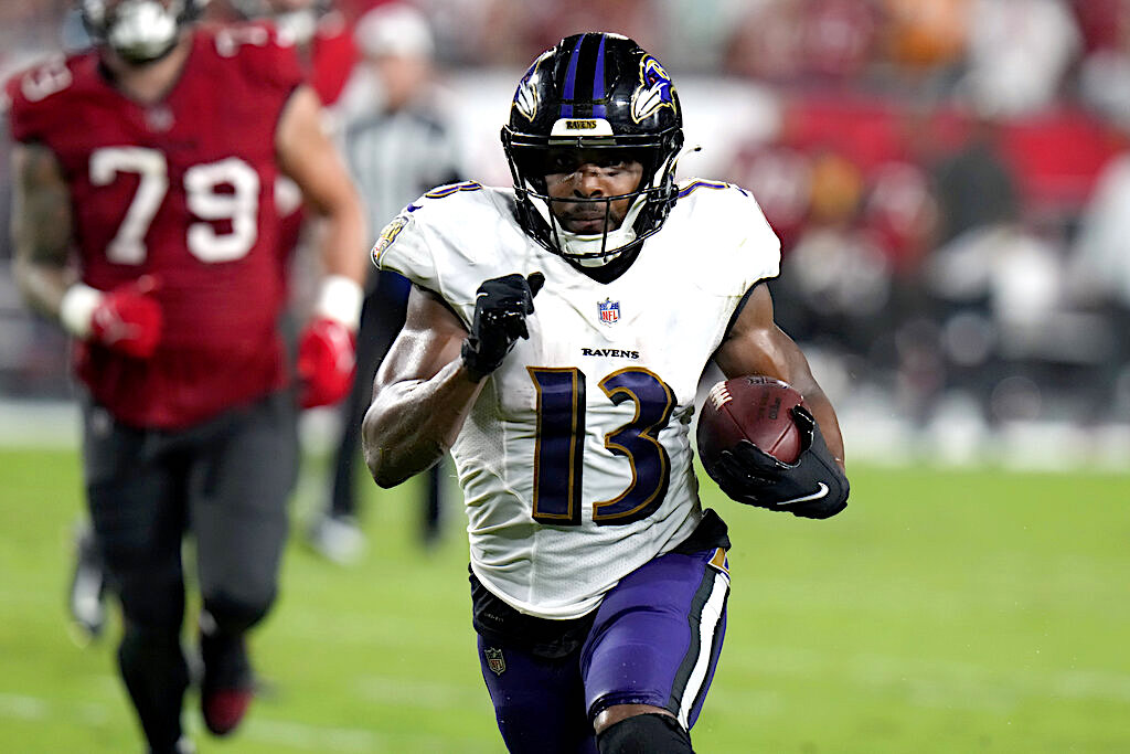 El wide receiver Devin Duvernay, de los Ravens de Baltimore. Foto: Chris O'Meara | AP