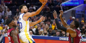 Stephen Curry, base de los Warriors de Golden State. Foto: Jeff Chiu | AP