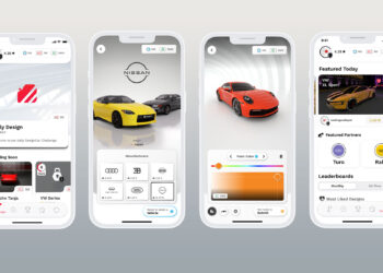 La aplicación permite configurar un auto en imágenes 3D de alta resolución.