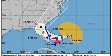 Mapa de trayectoria: NOAA