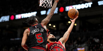 Fred VanVleet (23), de los Raptors de Toronto. Foto: Frank Gunn | The Canadian Press (vía AP)