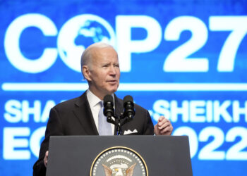 Joe Biden habla en la Cumbre de la ONU sobre el Clima en Egipto. (Foto: Alex Brandon / AP)