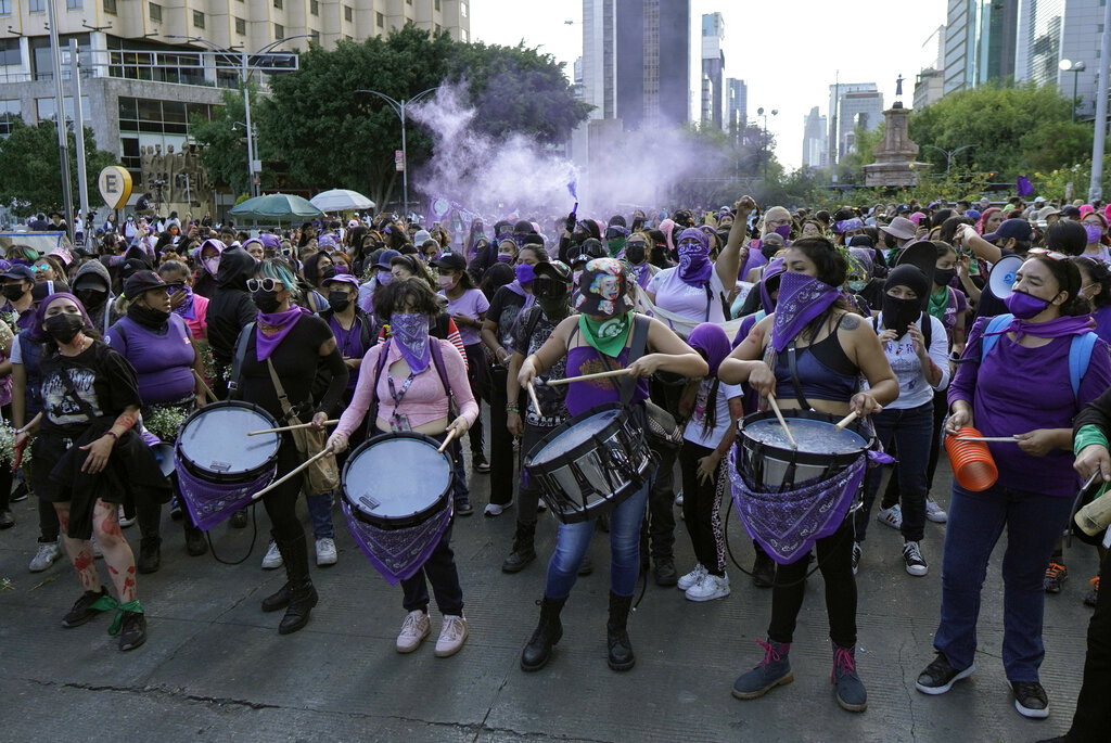 Protesta en el Día Internacional para la Eliminación de la Violencia contra las Mujeres en la Ciudad de México. (Foto: Aurea del Rosario / AP)