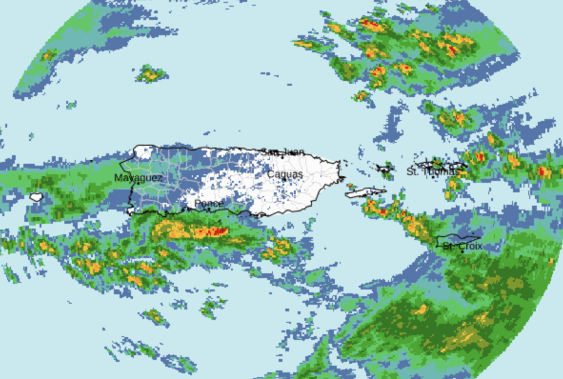 Imagen del radar. Foto: Servicio Nacional de Meteorología