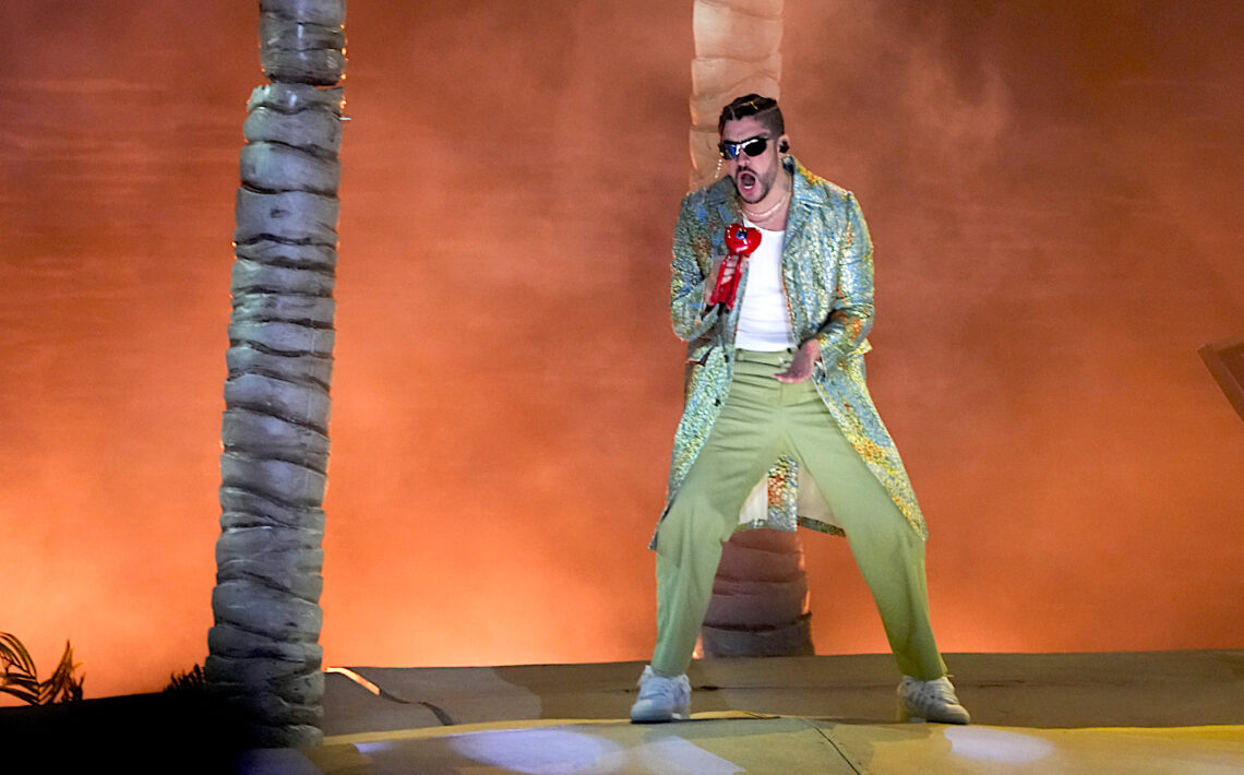 Bad Bunny en concierto en el Estadio Azteca de la Ciudad de México. (Foto: Eduardo Verdugo | AP)