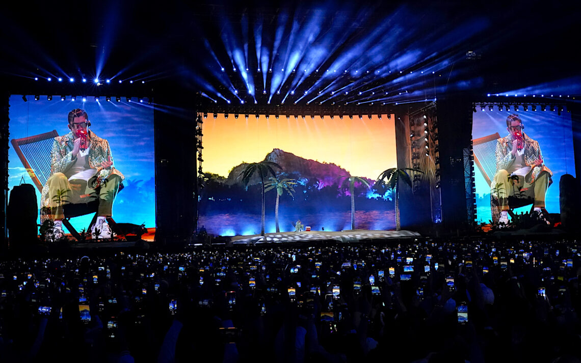Bad Bunny en concierto en el Estadio Azteca de la Ciudad de México. (Foto: Eduardo Verdugo | AP)