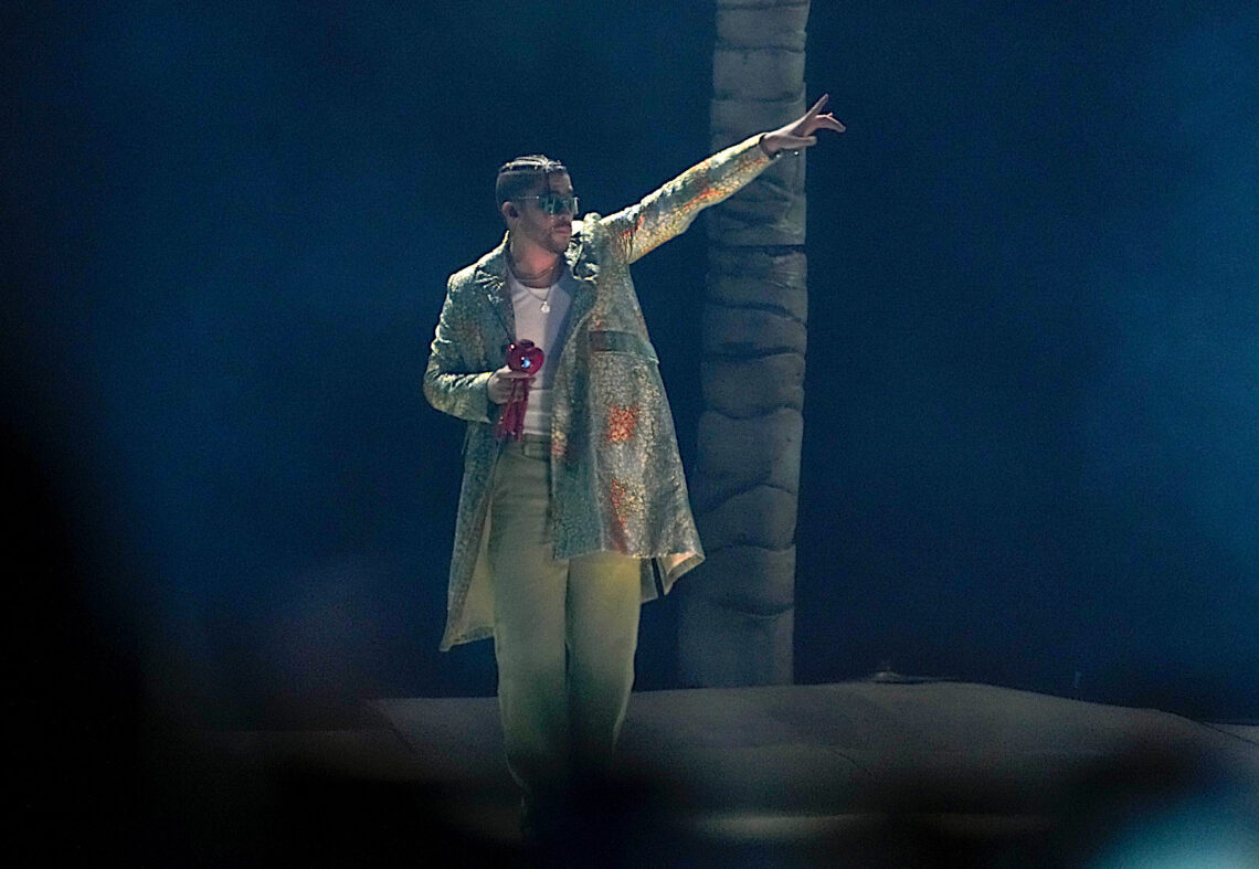 Bad Bunny en concierto en el Estadio Azteca de la Ciudad de México. (Foto: Eduardo Verdugo | AP)