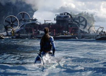 En esta imagen proporcionada por 20th Century Studios, Sam Worthington como Jake Sully en una escena de "Avatar: The Way of Water". (20th Century Studios vía AP)