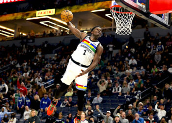 El base de los Timberwolves de Minnesota, Anthony Edwards. (Foto: Stacy Bengs | AP)
