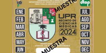 Marbete dedicado al Recinto de Ciencias Médicas. (Foto: Cybernews)