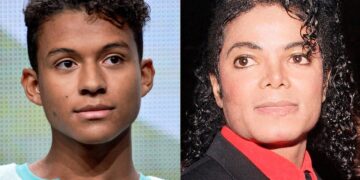 Jaafar Jackson y su tío, Micahel Jackson, a quien personificará. (Fotos AP)
