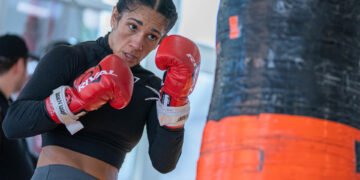 Amanda Serrano entrena en Brooklyn, Nueva York. (Foto: Ángel Colmenares / EFE)