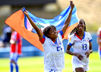 Ruthny Mathurin, de la selección de Haití. (Foto: Andrew Cornaga / Photosport via AP)
