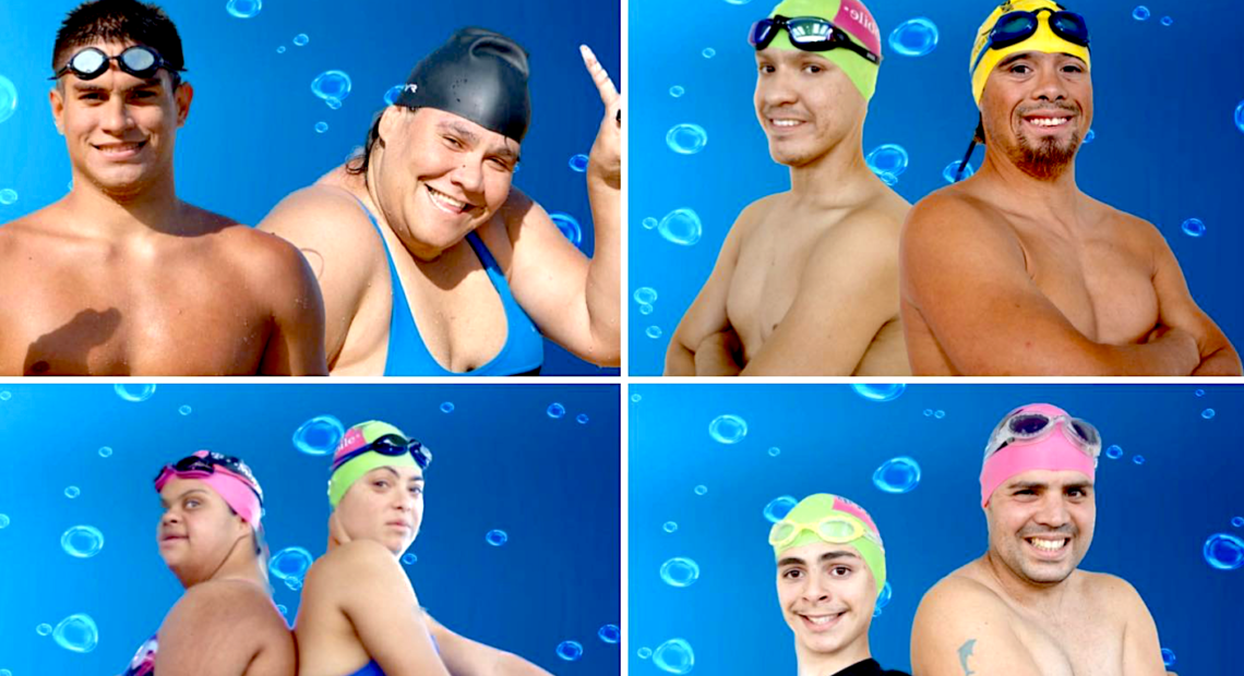 Nadadores del reto Brazadas por la Inclusión. (Foto: Facebook / Special Olympics)