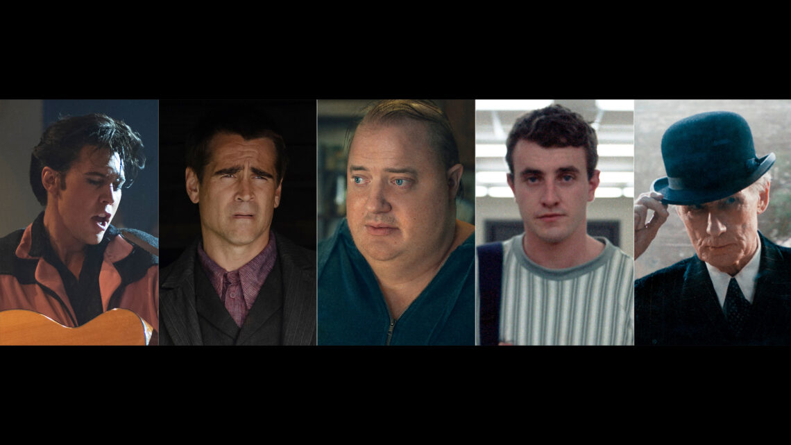 Austin Butler, Colin Farrell, Brendan Fraser, Paul Mescal y Bill Nighy. (Fotos: Warner Bros/Searchlight/A24/A24/Sony Pictures Classics vía AP)