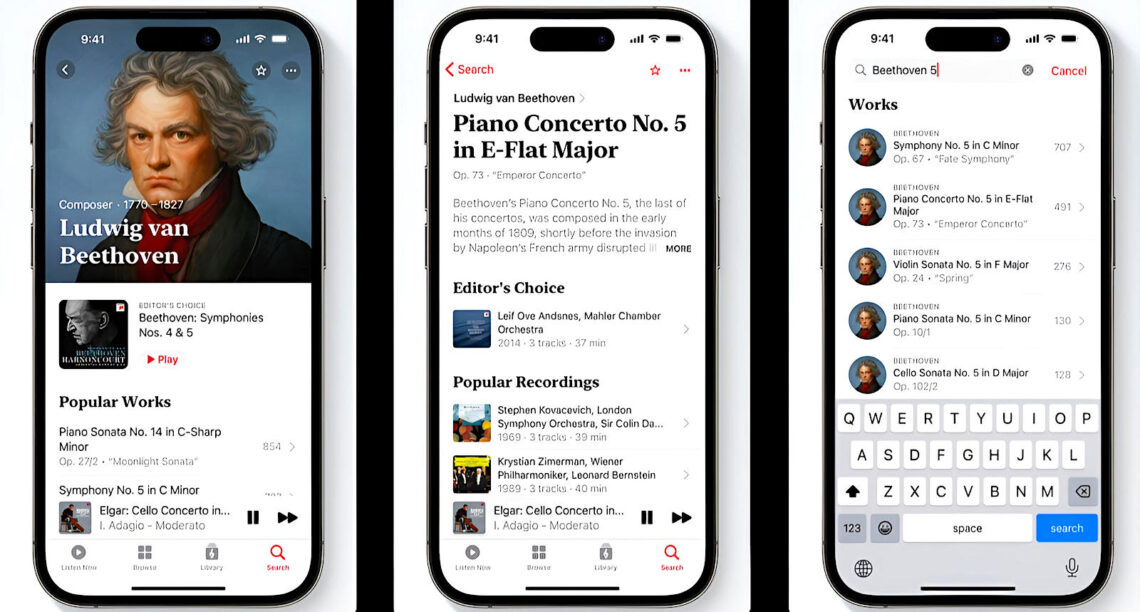 La nueva aplicación "Apple Music Classical", diseñada específicamente para este género, estará disponible sin costo adicional para los suscriptores de Apple Music. (Foto suministrada)