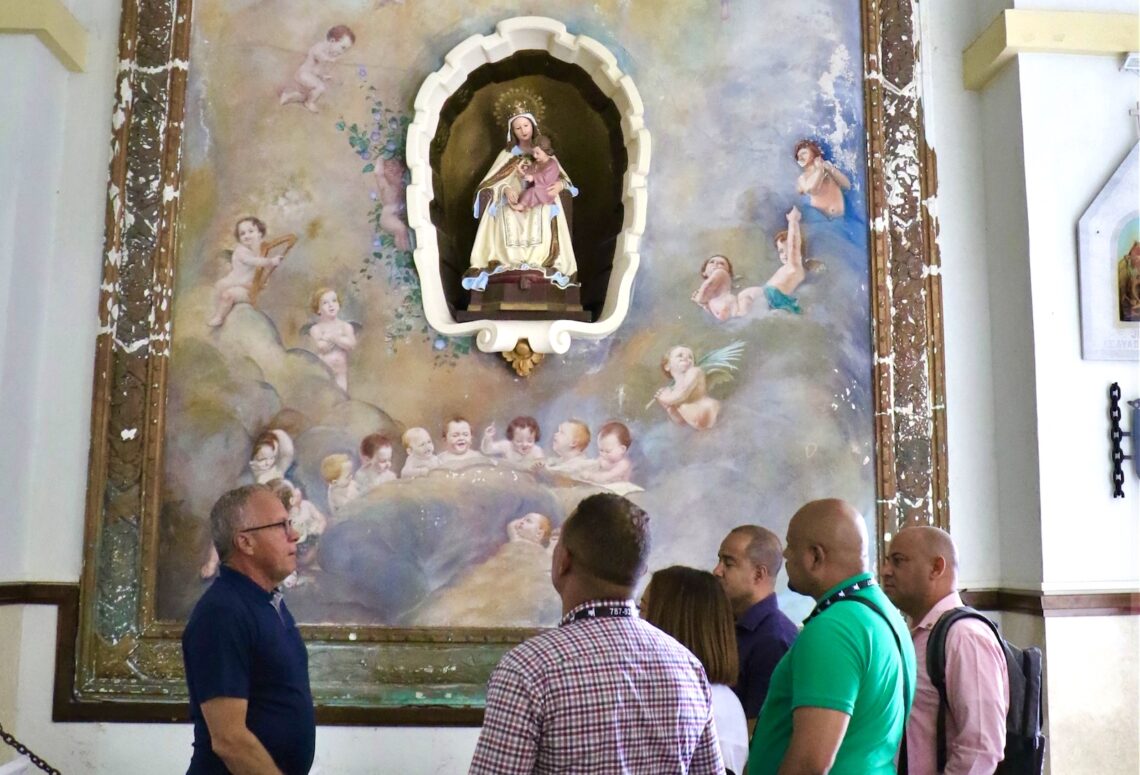 Obra pictórica de Ramón Frade León en la Parroquia de la Asunción en Cayey. (Foto suministrada)
