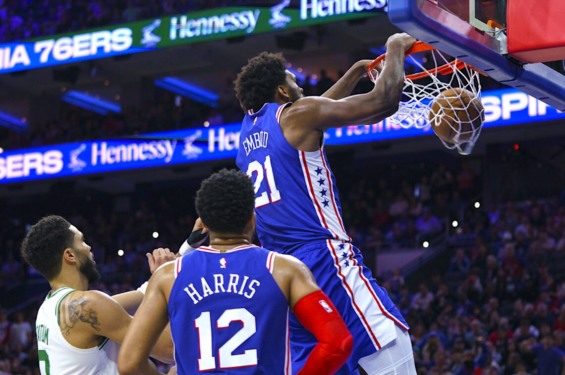 El camerunés Joel Embiid, de los 76ers de Filadelfia. (Foto: Chris Szagola)