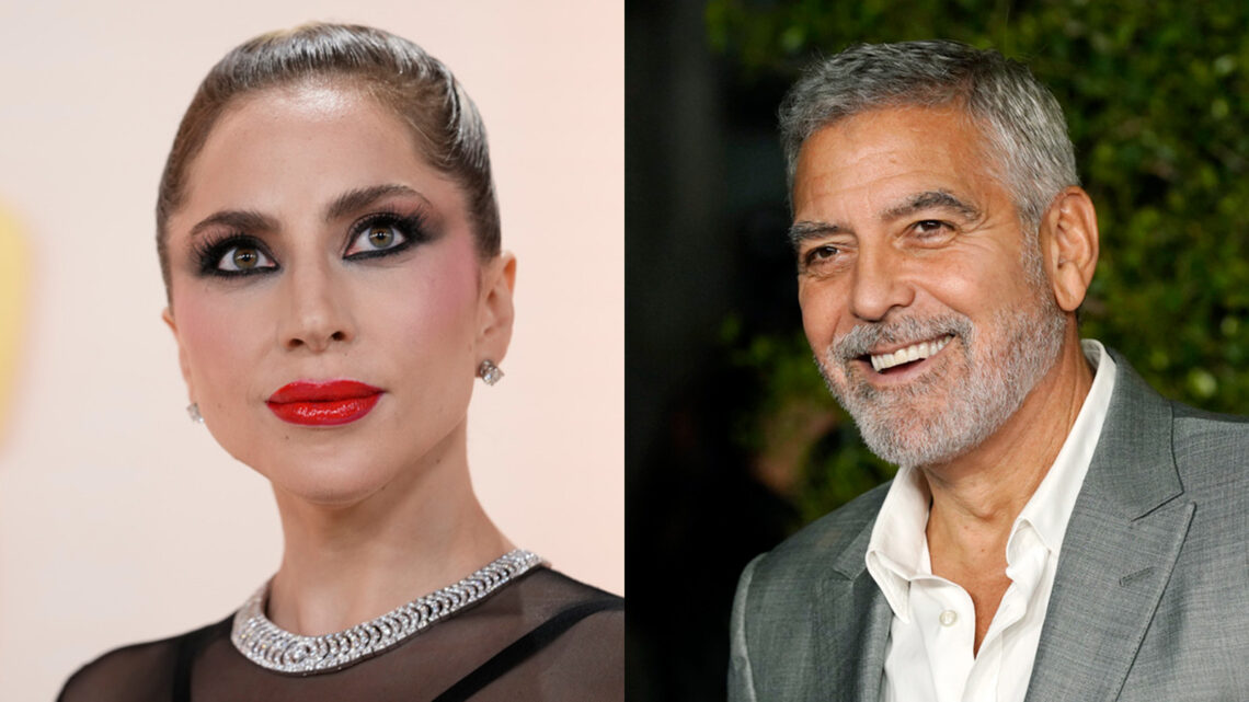 Lady Gaga y George Clooney. (Fotos: AP)