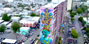 Obra de Danae Brissonnet para Santurce es Ley 8. (Captura de vídeo: Instagram / Santurce es Ley)