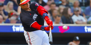 Christian Vázquez, receptor boricua de los Twins de Minnesota. (Foto: Bruce Kluckhohn / AP)