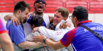 Equipo de sable masculino. (Foto suministrada)