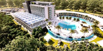 Conceptual artístico del nuevo Hotel Intercontinental, en el cerro El Vigía. (suministrada)