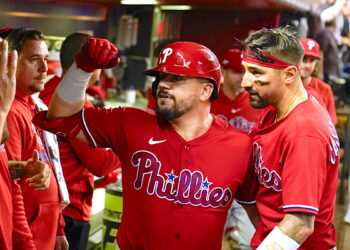 Kyle Schwarber, de los Phillies de Filadelfia. (Foto: Brynn Anderson / AP)