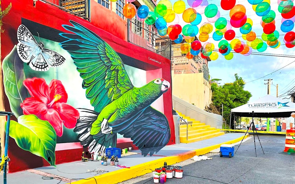 Entre las obras creadas para esta edición resalta el mural hiperrealista del artista mexicano Carlos Alberto GH. (Fotos: Jonathan Hernández)