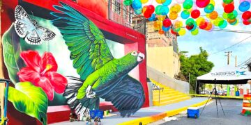 Entre las obras creadas para esta edición resalta el mural hiperrealista del artista mexicano Carlos Alberto GH. (Fotos: Jonathan Hernández)