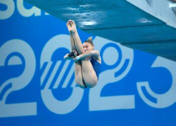 Maycey Vieta finalizó en la quinta posición de los 10 metros plataforma de Santiago 2023. (Foto: COPUR)