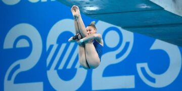 Maycey Vieta finalizó en la quinta posición de los 10 metros plataforma de Santiago 2023. (Foto: COPUR)