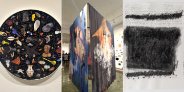 Obras: Black Menagerie no. 4, de William Villalongo; obra de la serie “Me llaman”, de Kiván Quiñones; y Pobre negrito bembón, de Awilda Sterling. (Fotos suministradas)