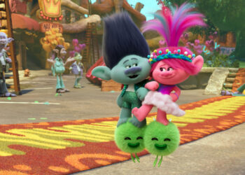 Una escena de la película animada "Trolls Band Together." (Foto: DreamWorks Animation vía AP)