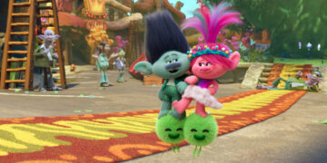 Una escena de la película animada "Trolls Band Together." (Foto: DreamWorks Animation vía AP)