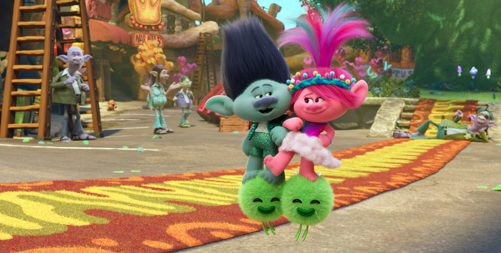 Una escena de la película animada "Trolls Band Together." (Foto: DreamWorks Animation vía AP)
