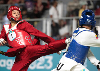 Edrick Morales Hance, de la Universidad Ana G. Méndez, es el campeón de -63 kilos en la LAI. (Foto suministrada / COPUR)