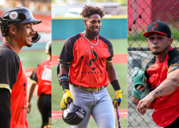 Edwin Díaz, Yanquiel Fernández y Miguel Ausúa. (Fotos: Facebook / Leones de Ponce LBPRC)