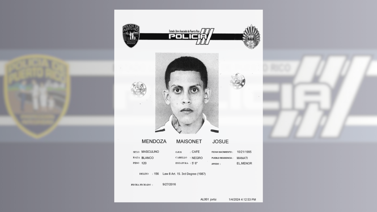 Josué Mendoza Maisonet (suministrada)